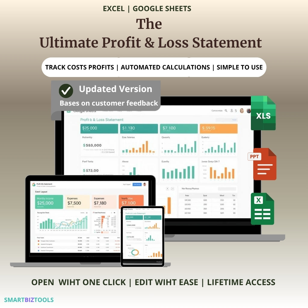 SMALL BUSINESS PROFIT AND LOSS TEMPLATE